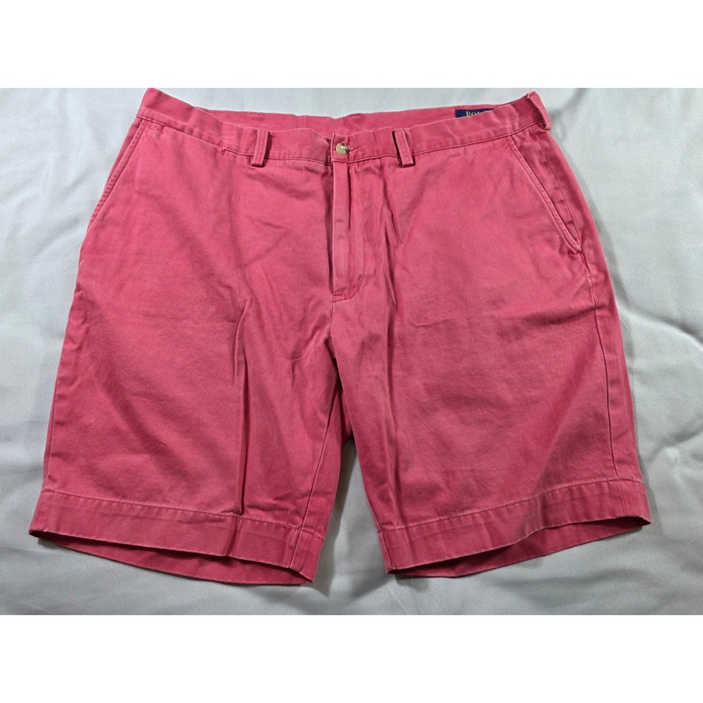 Polo Ralph Lauren Shorts Men 38 Faded Red Classic Fit 9" Inseam Cotton Chino